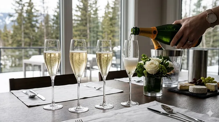Elegant crystal champagne flutes for celebrations. / Flûtes à champagne en cristal élégantes pour les célébrations. best champagne flutes