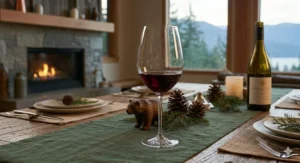 Crystal red wine glass with elegant stem | Verre à vin rouge en cristal avec tige élégante