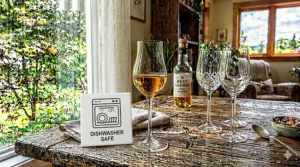 Durable and dishwasher-safe sherry glassware. Verres à xérès durables et lavables au lave-vaisselle.