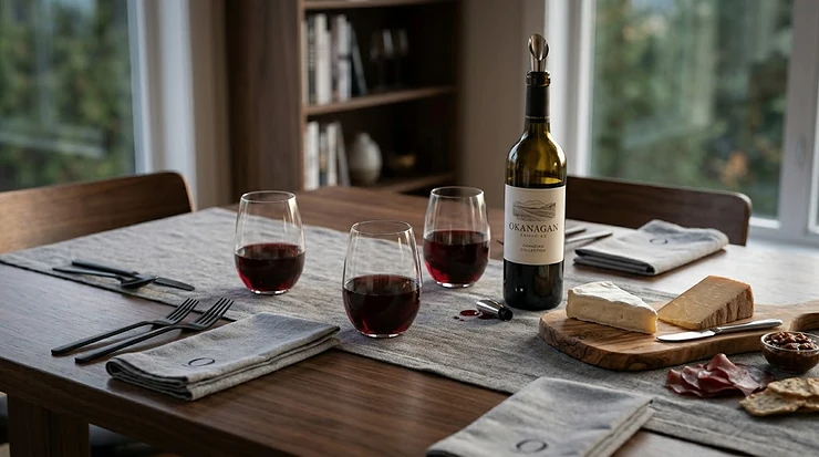 Elegant stemless wine glasses set for home entertaining
