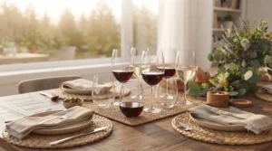 Affordable wine glasses made of high-quality, clear glass.