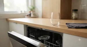 Icon representing dishwasher-safe glassware for convenient cleaning and maintenance.