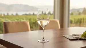 Sleek Schott Zwiesel white wine glass designed for crisp Riesling and Pinot.