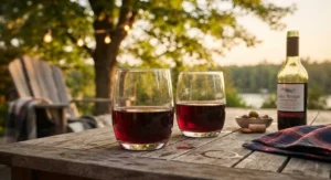 Durable tumbler style wine glasses for red wine suitable for casual Canadian patio evenings