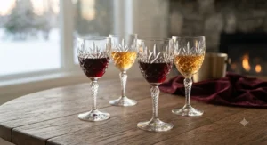 Traditional handblown crystal wine goblets crafted by expert artisans