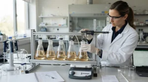 Testing the consistency of machine-made glassware in machine-made wine glasses vs handblown selections.